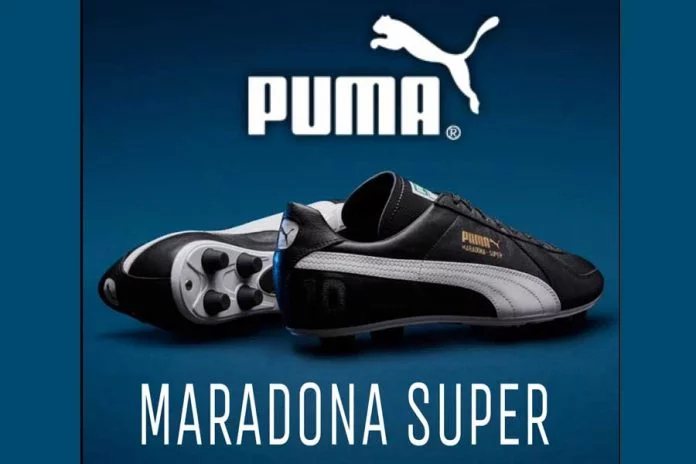 Puma Zapatos Maradona 696X464 1 El Adiós A Diego Maradona, El Astro Del Fútbol Argentino Que Supo Ser La Estrella De Puma - Empresas Calzado, Cuero