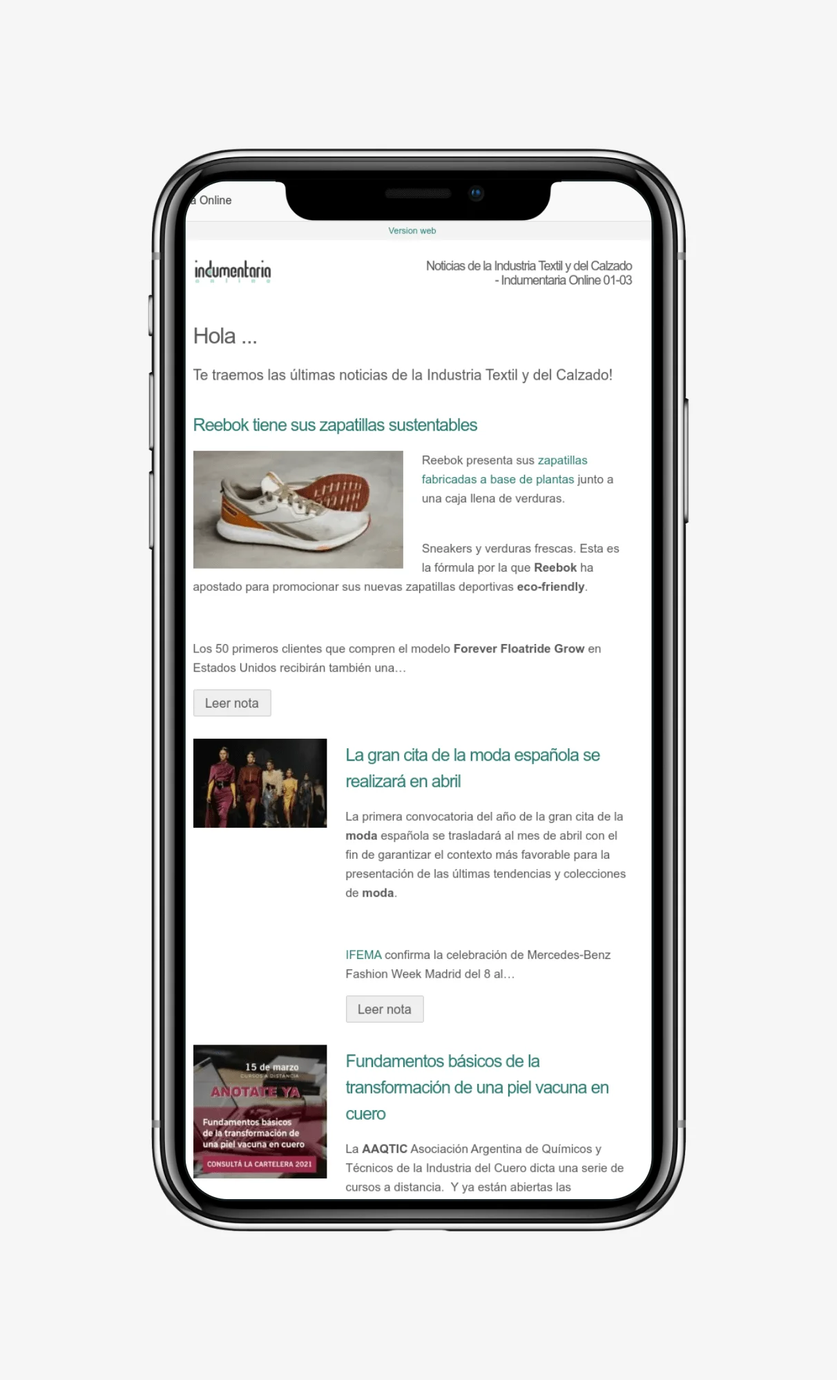 Newsletter Indumentariaonline- Novedades Del Sector Textil Y Calzado