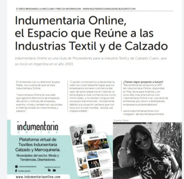 Indumentaria Online En La Revista Multiservicios 3 Indumentaria Online En La Revista Multiservicios - Tintorerias