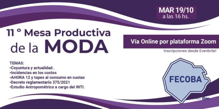 Whatsapp Image 2021 10 15 At 16.53.30 Convocatoria 11° Mesa Productiva De La Moda - Noticias Breves