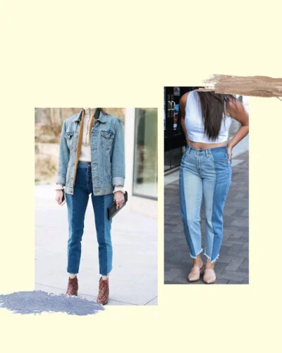 Jea6 Microtendencia En Alta: Jeans Bicolor - Tendencias 24/25 En Textil E Indumentaria