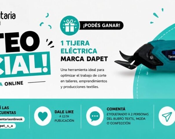 Indumentaria Online y Dapet lanzan sorteo de una tijera eléctrica para el sector textil 63 - Empresas Calzado, Cuero ChatGPT Image 16 may 2026 07 18 54 p.m Indumentaria Online y Dapet lanzan sorteo de una tijera eléctrica para el sector textil - Empresas Calzado, Cuero